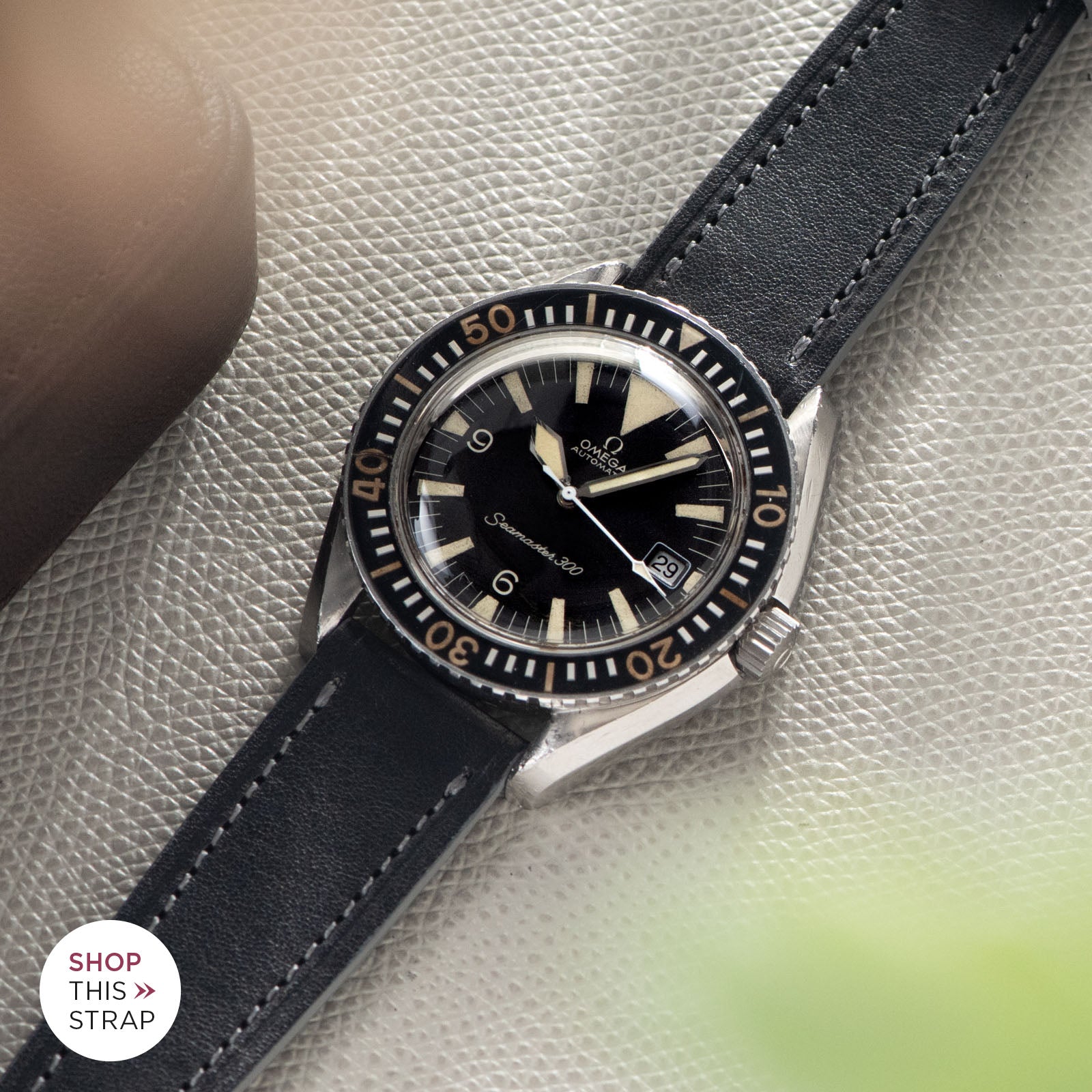 Bulang and Sons_Strap Guide_The omega SM 300 Seamaster_Café Noir Leather Watch Strap
