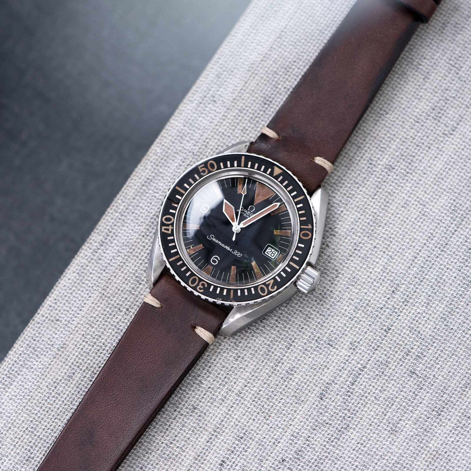 Bulang and Sons_Strap Guide_The omega SM 300 Seamaster_Lumberjack Brown Leather Watch Strap