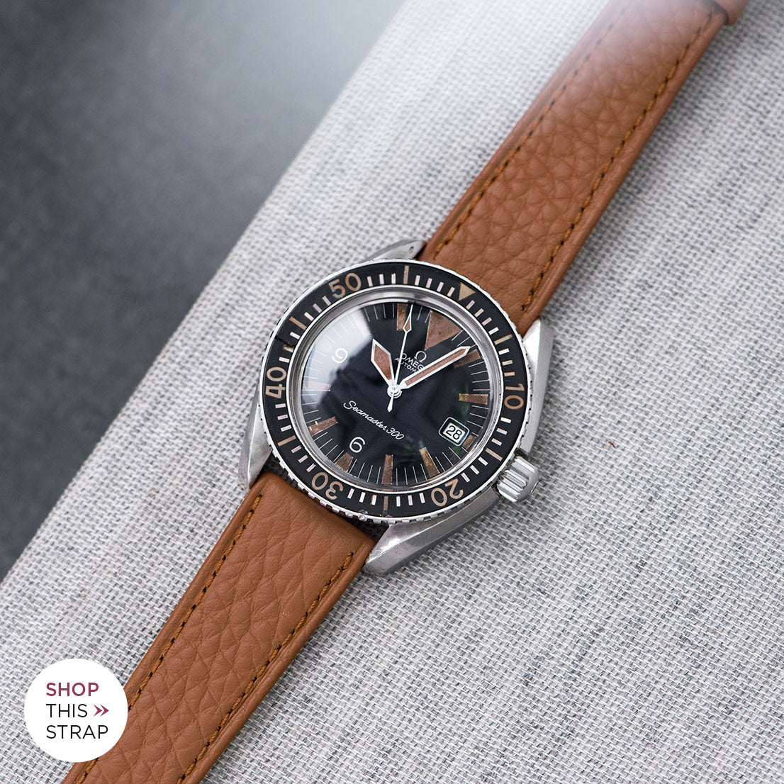 Bulang and Sons_Strap Guide_The omega SM 300 Seamaster_Taurillon Brown Speedy Leather Watch Strap