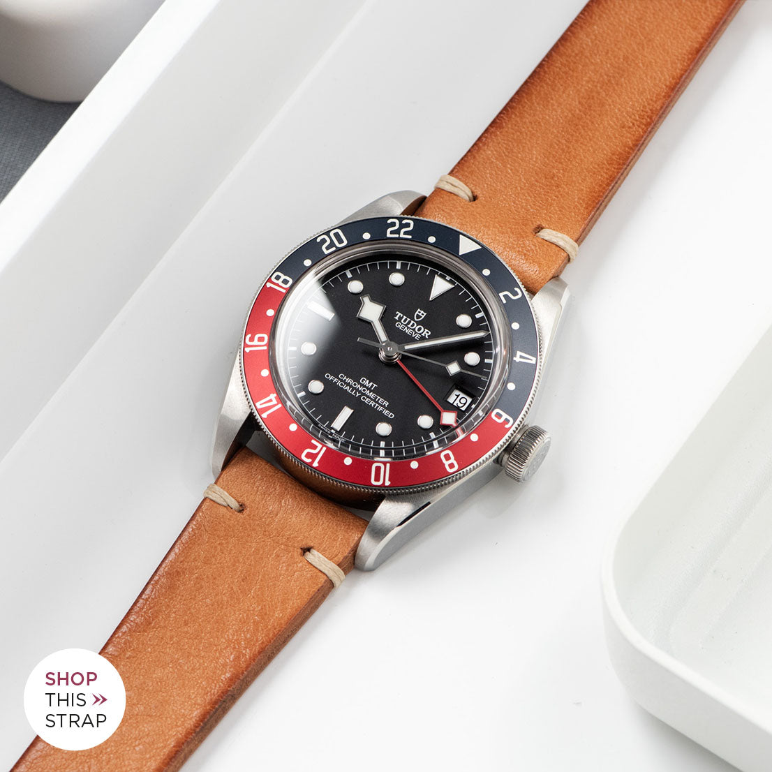 Bulang and Sons_Strap Guide _The Tudor Black Bay GMT_Caramel Brown Leather Watch Strap