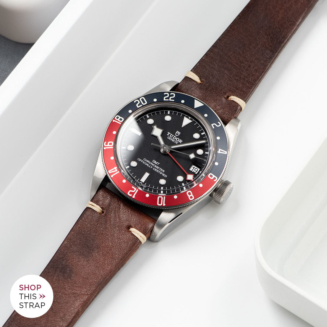 Bulang and Sons_Strap Guide _The Tudor Black Bay GMT_Lumberjack Brown Leather Watch Strap