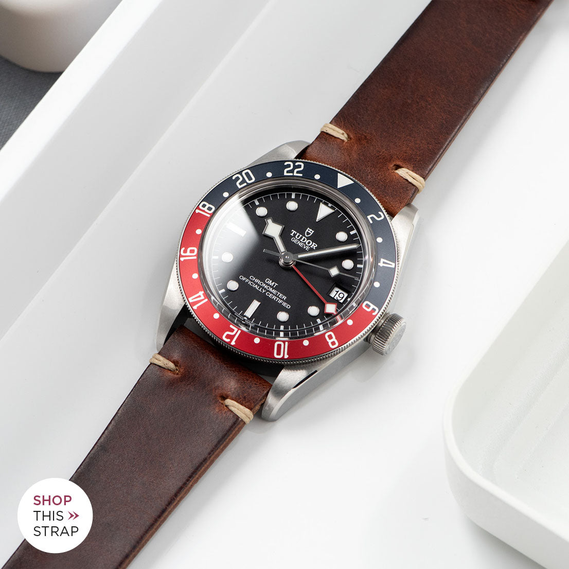 Bulang and Sons_Strap Guide _The Tudor Black Bay GMT_Siena Brown Leather Watch Strap