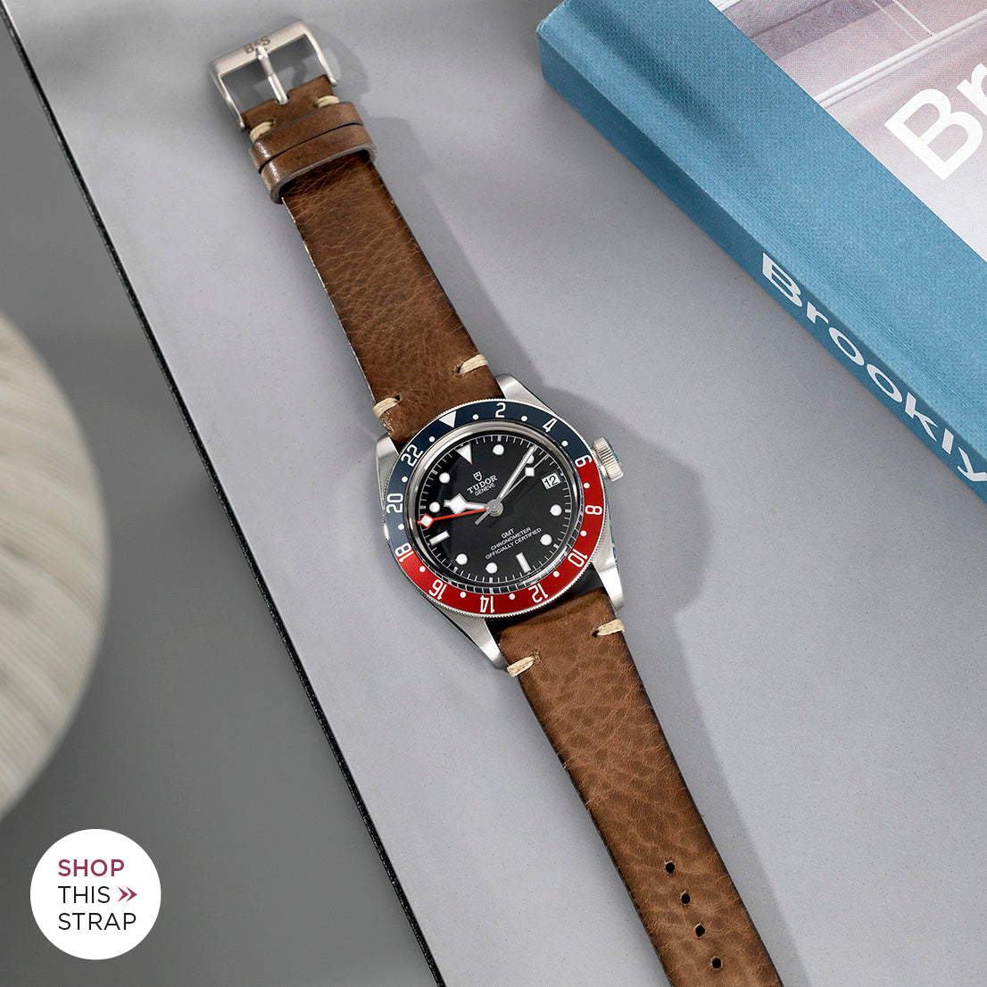 Bulang and Sons_Strap Guide _The Tudor Black Bay GMT_Smokeyjack Grey Leather Watch Strap