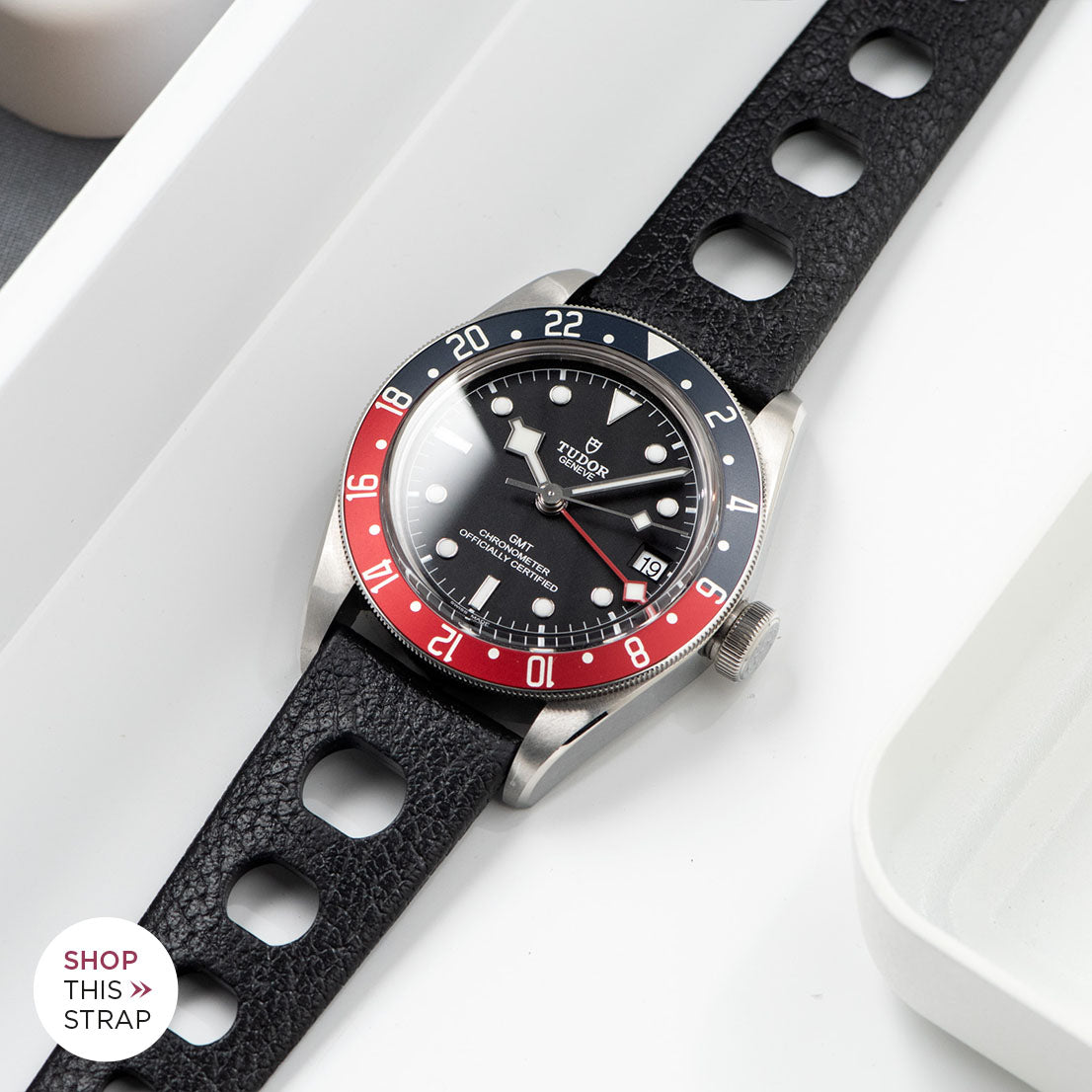 Bulang and Sons_Strap Guide _The Tudor Black Bay GMT_Vintage NOS Swiss Tropic Sport Black Rubber Watch Strap