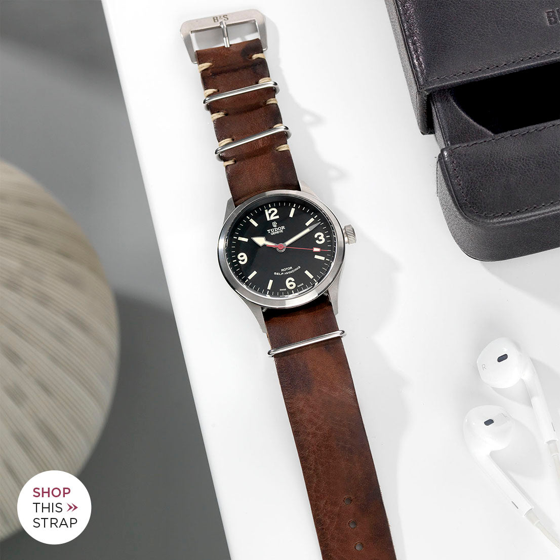 Bulang and Sons_Strap Guide _The Tudor Heritage Ranger_Lumberjack Brown Nato Leather Watch Strap