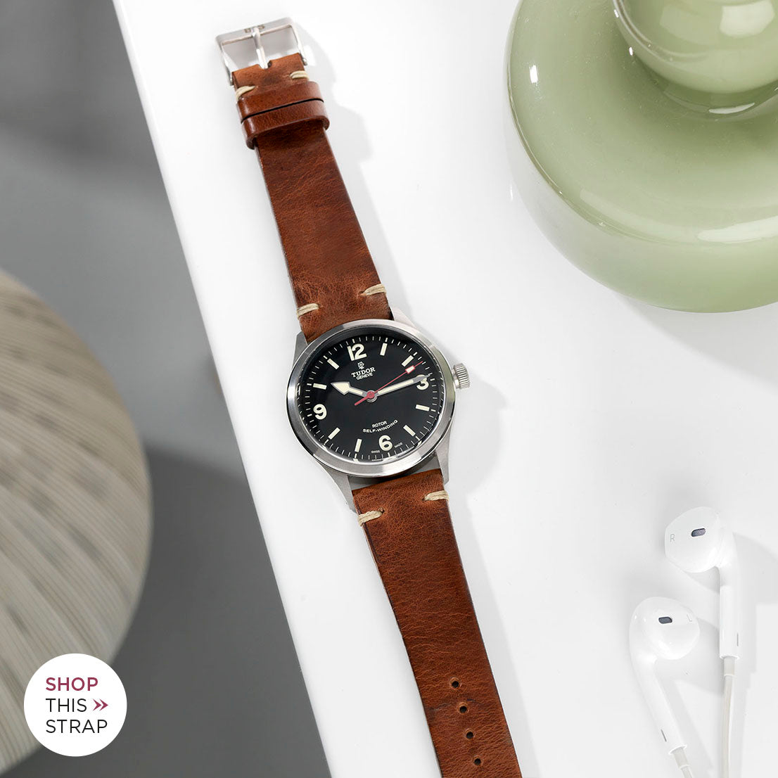 Bulang and Sons_Strap Guide _The Tudor Heritage Ranger_Siena Brown Leather Watch Strap