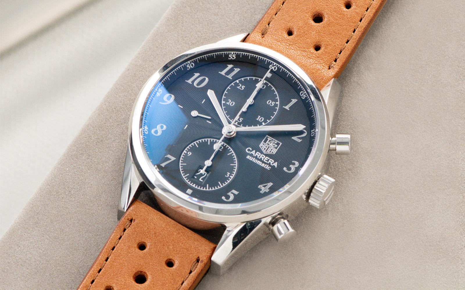 Bulang and Sons_Strap Guide_Tag Heuer Calibre 16 Carrera_Caramel Brown Leather Watch Strap Banner