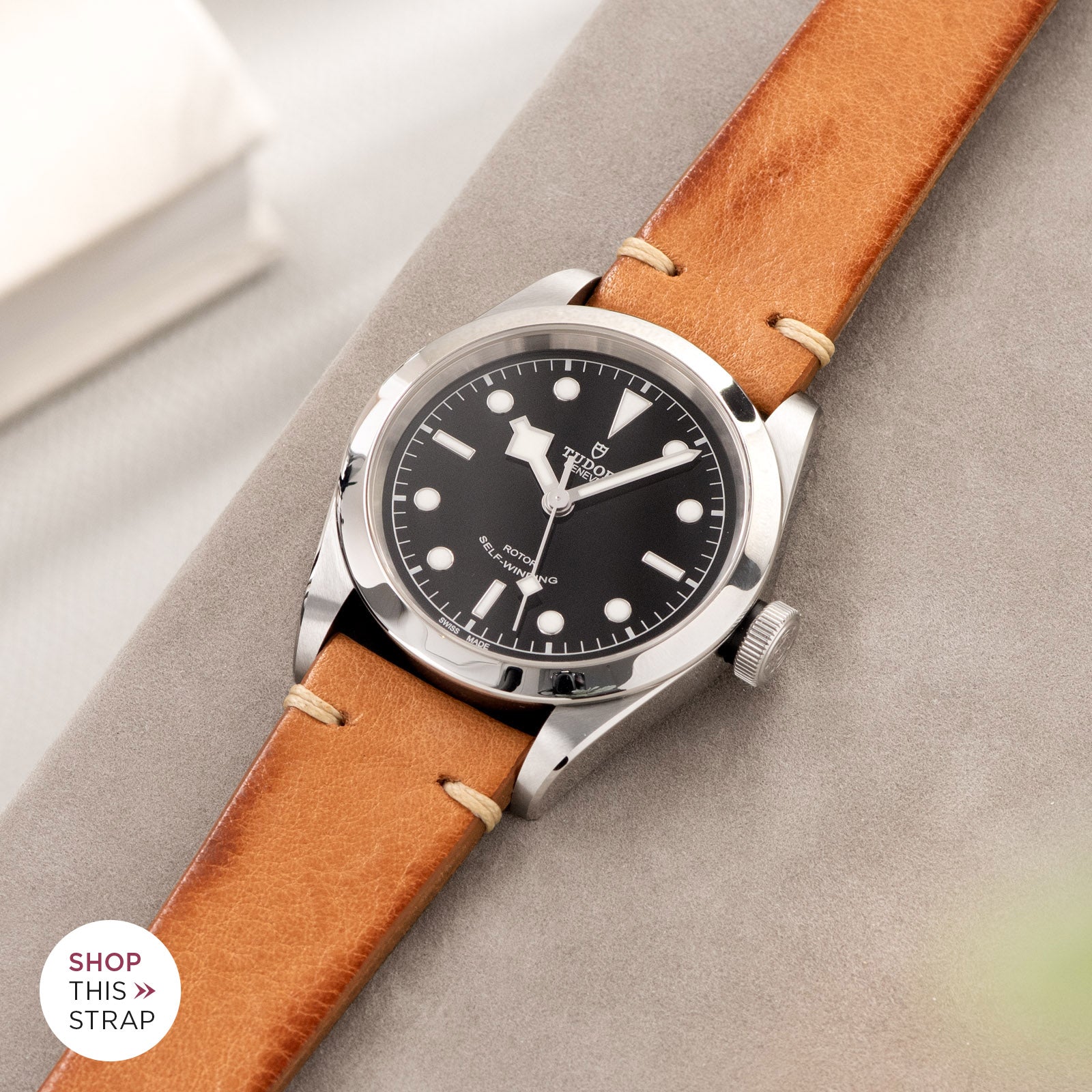 Bulang and Sons_Strap Guide_The Tudor Black Bay 41_Caramel Brown Leather Watch Strap