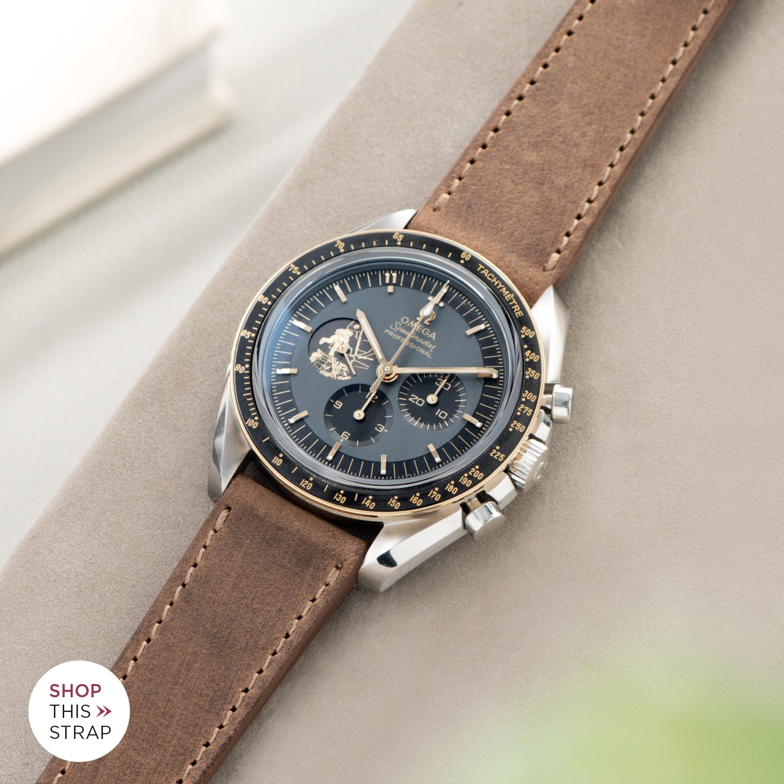 Bulang and Sons_Strap Guide_Omega Speedmaster Apollo 11 50TH Anniversary Watch_Cinnamon Brown Leather Watch Strap