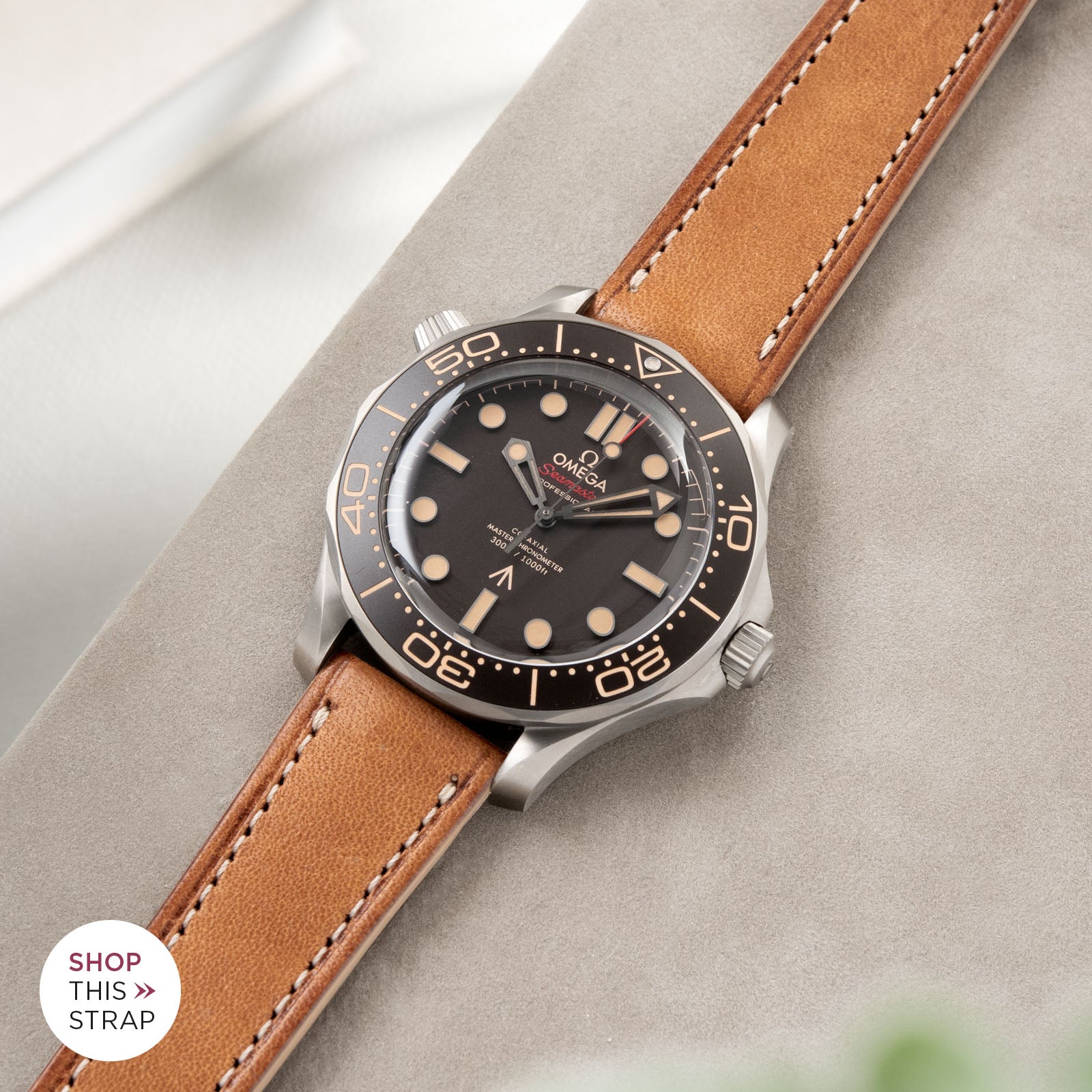 Bulang and Sons_Strap Guide_The Omega Seamaster James Bond_Corsaro Brown Retro Leather Watch Strap