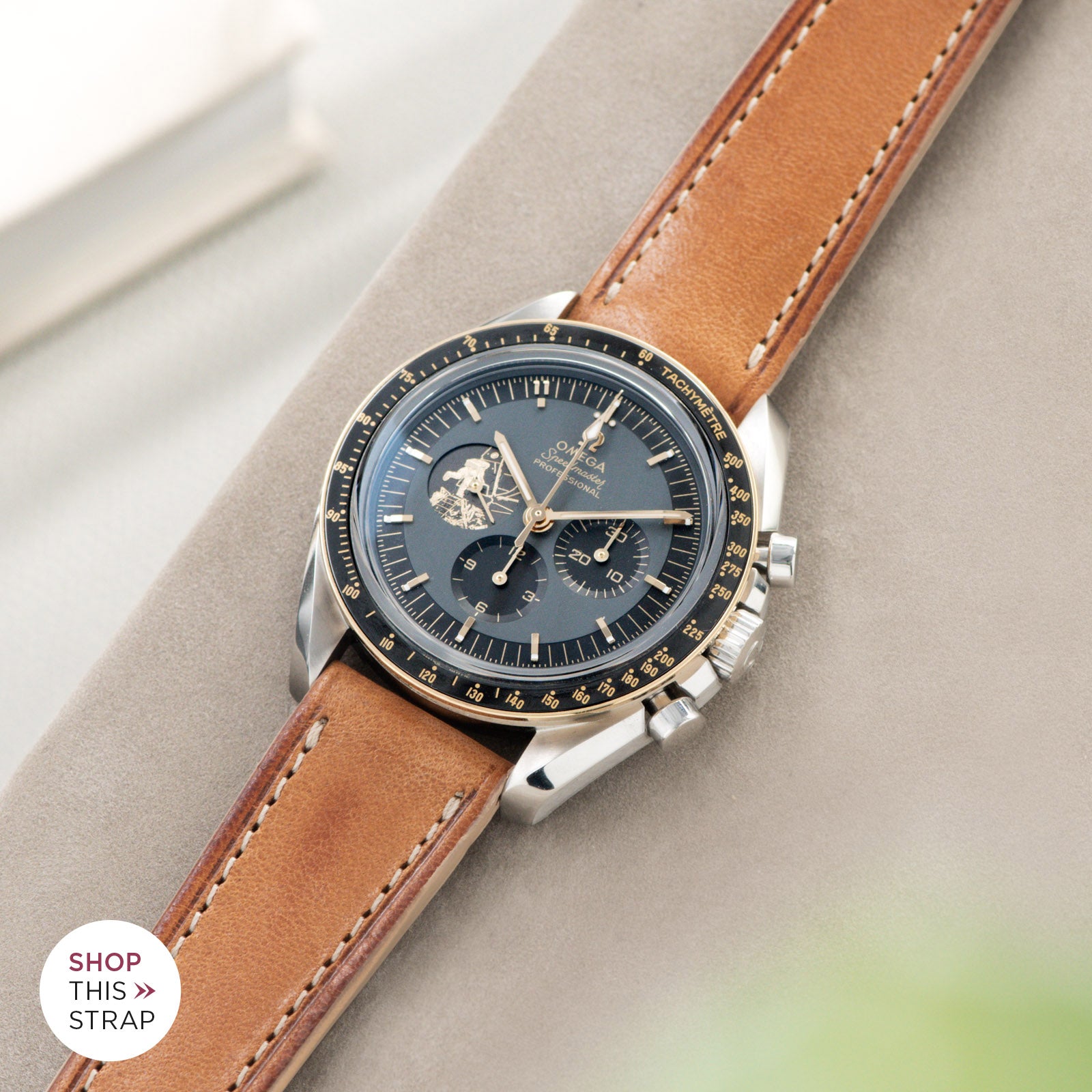 Bulang and Sons_Strap Guide_Omega Speedmaster Apollo 11 50TH Anniversary Watch_Cosaro Brown Retro Leather Watch Strap