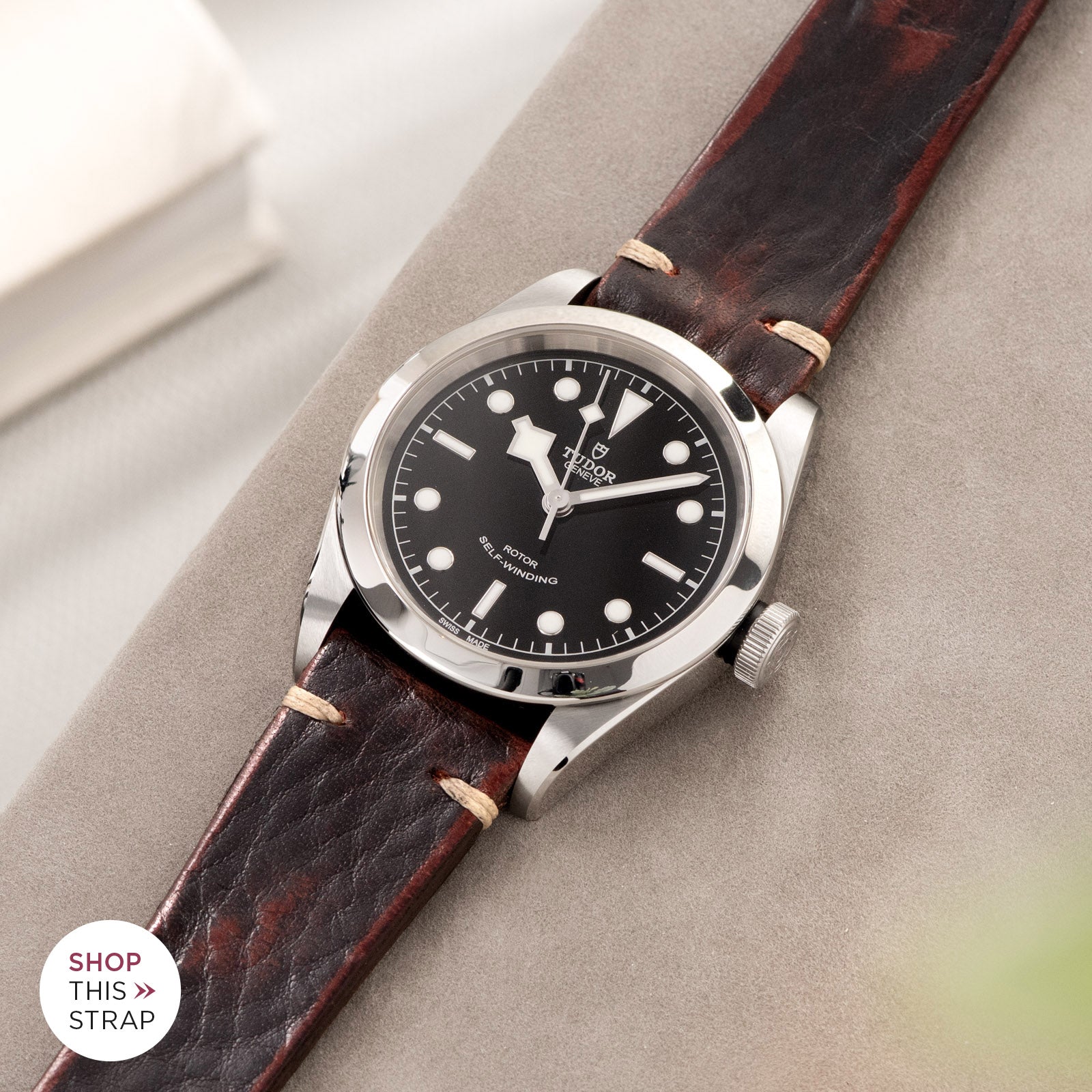 Bulang and Sons_Strap Guide_The Tudor Black Bay 41_Diablo Black Leatcher Watch Strap