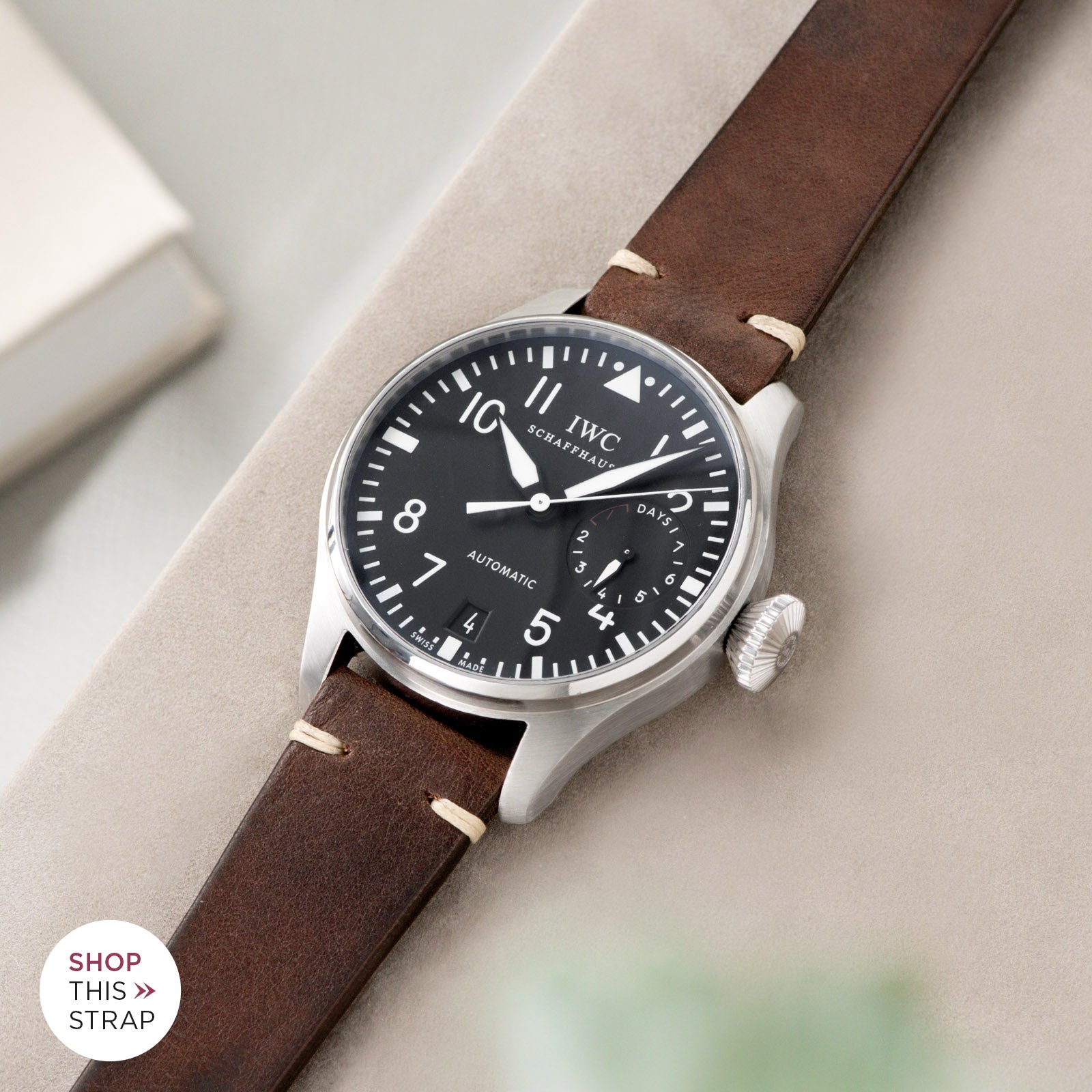 Bulang and Sons_Strap Guide_IWC Big Pilot Ref 5004_Lumberjack Brown Leather Watch Strap