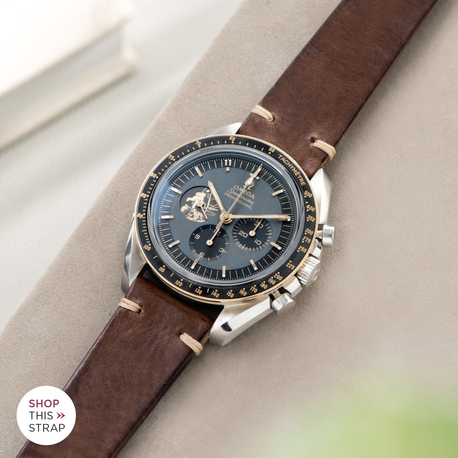 Bulang and Sons_Strap Guide_Omega Speedmaster Apollo 11 50TH Anniversary Watch_Lumberjack Brown Leather Watch Strap