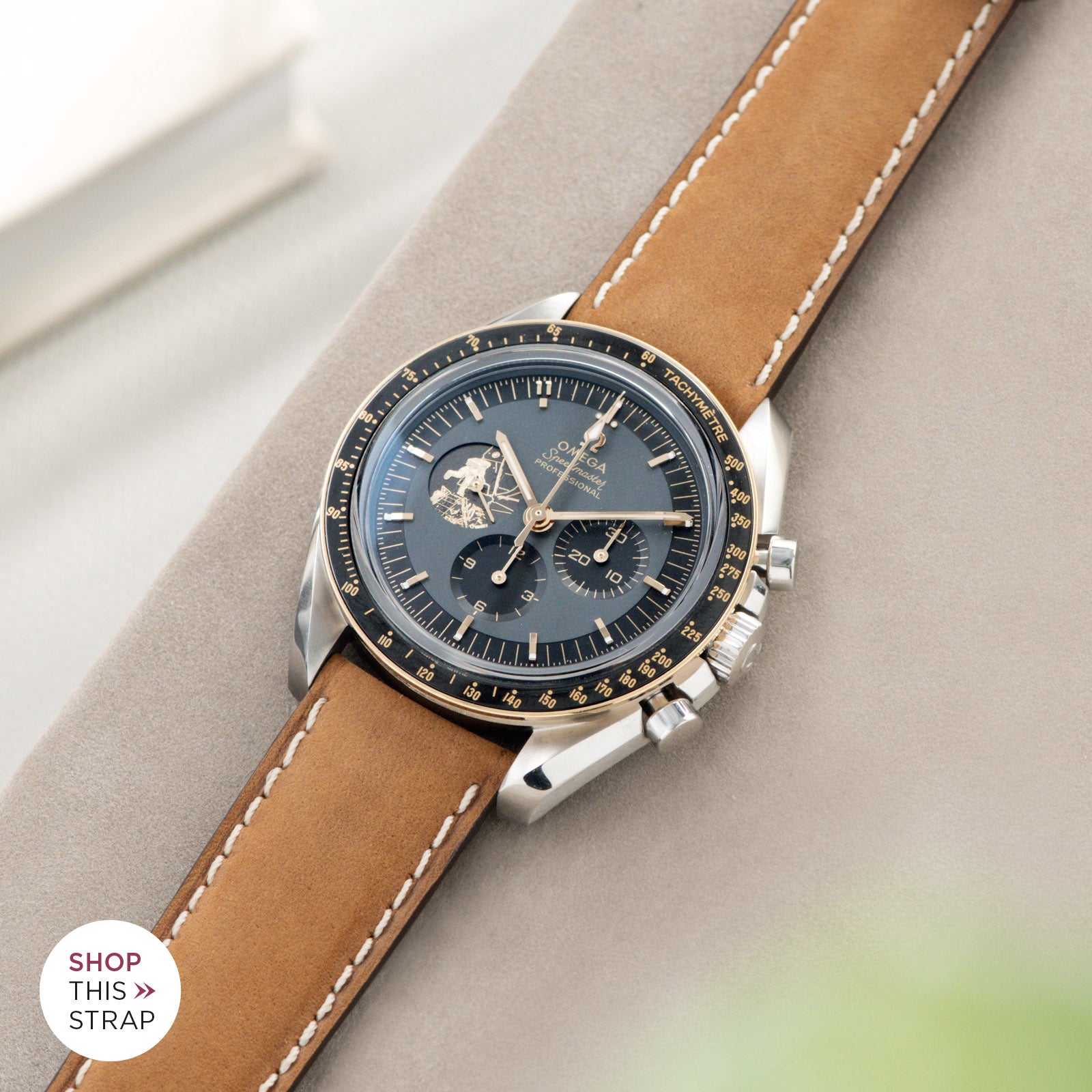 Bulang and Sons_Strap Guide_Omega Speedmaster Apollo 11 50TH Anniversary Watch_Mountain Brown Leather Watch Strap