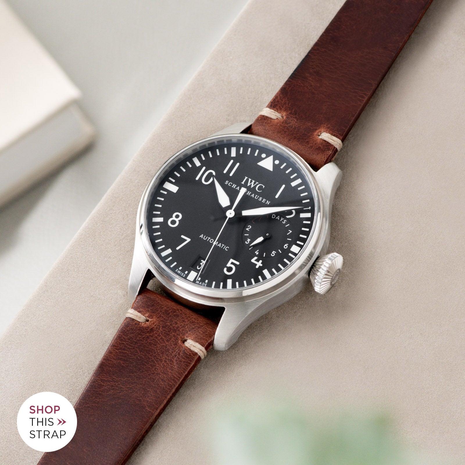 Bulang and Sons_Strap Guide_IWC Big Pilot Ref 5004_Siena Brown Leather Watch-Strap