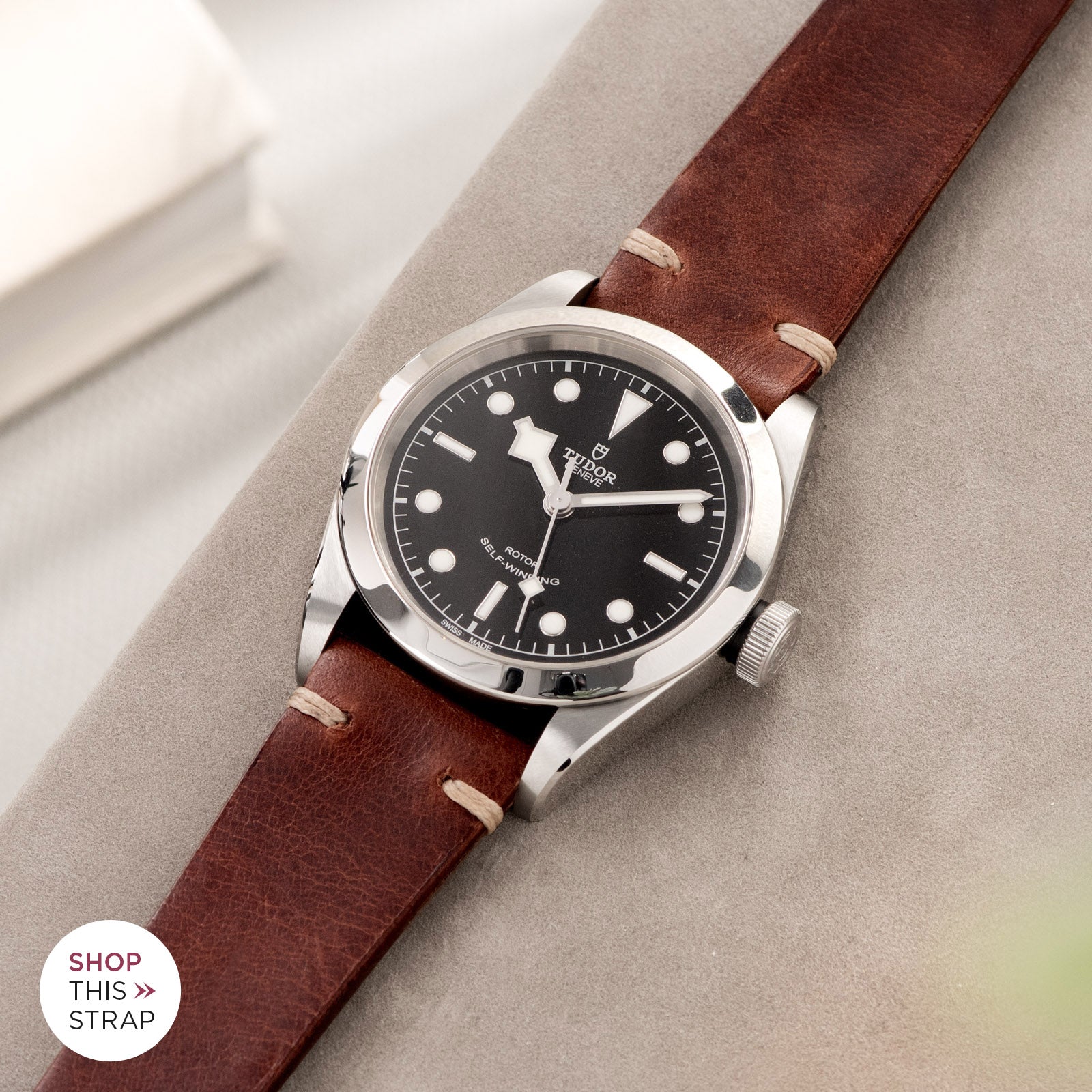 Bulang and Sons_Strap Guide_The Tudor Black Bay 41_Siena Brown Leather Watch Strap