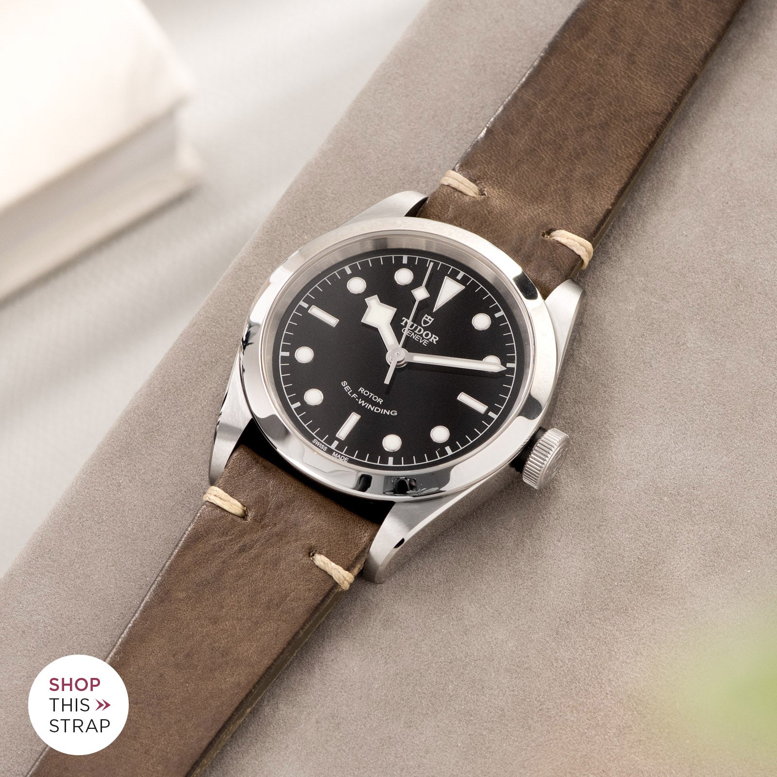 Bulang and Sons_Strap Guide_The Tudor Black Bay 41_Smokeyjack Grey Leather Watch Strap