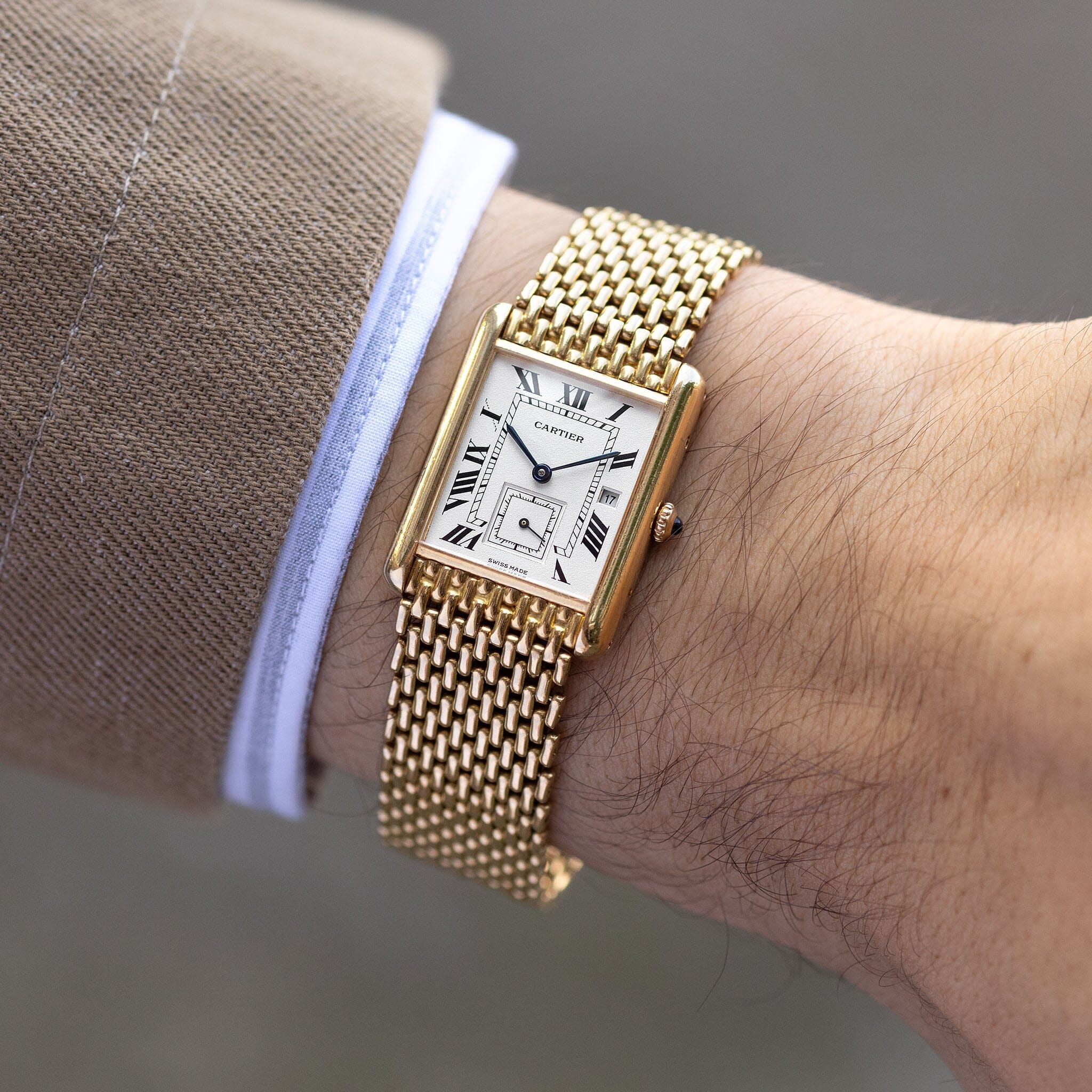 Cartier Tank Louis Date 18 Carat Solid Gold Vintage Watch – Imperial  Jewellery