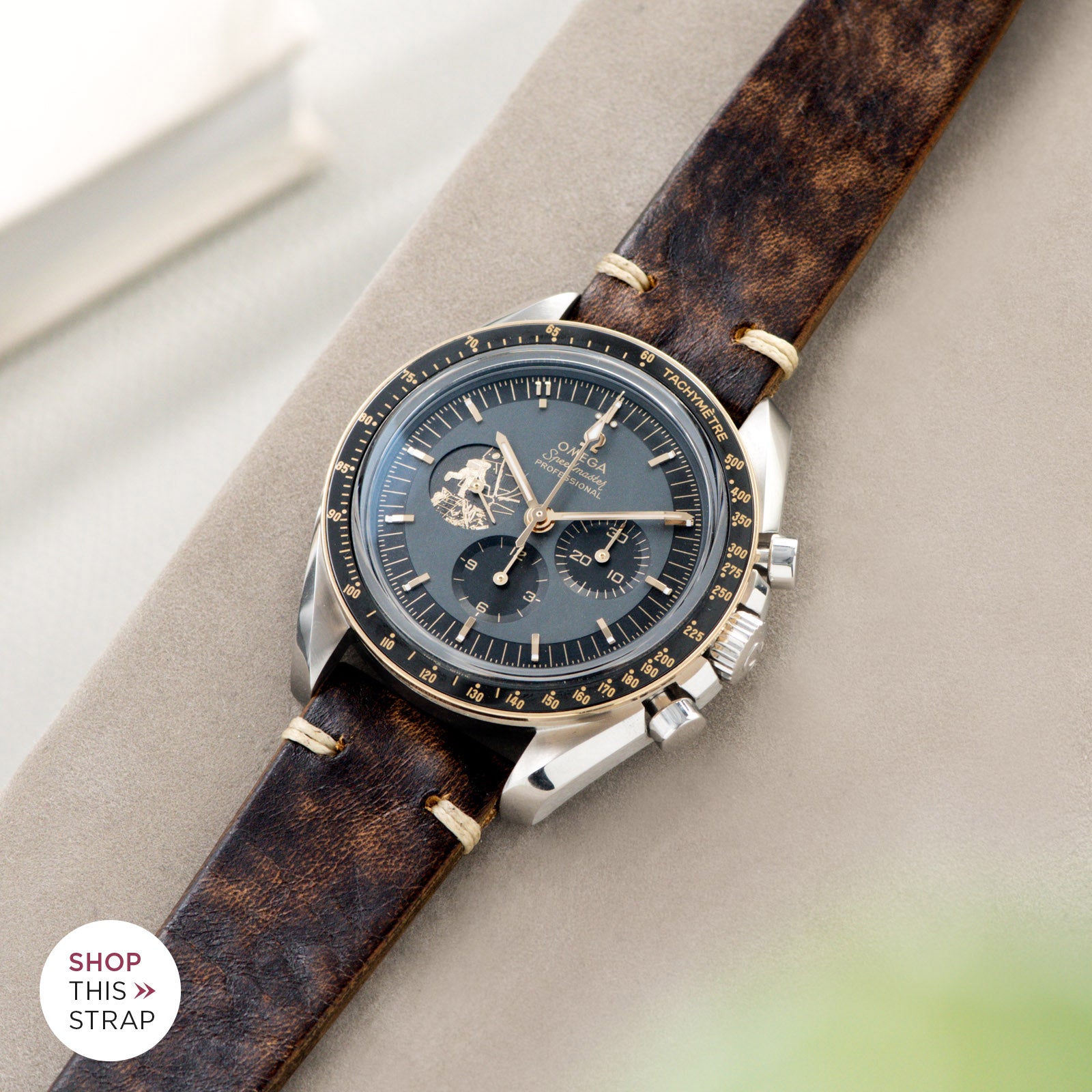Bulang and Sons_Strap Guide_Omega Speedmaster Apollo 11 50TH Anniversary Watch_Woodie Brown Leather Watch Strap