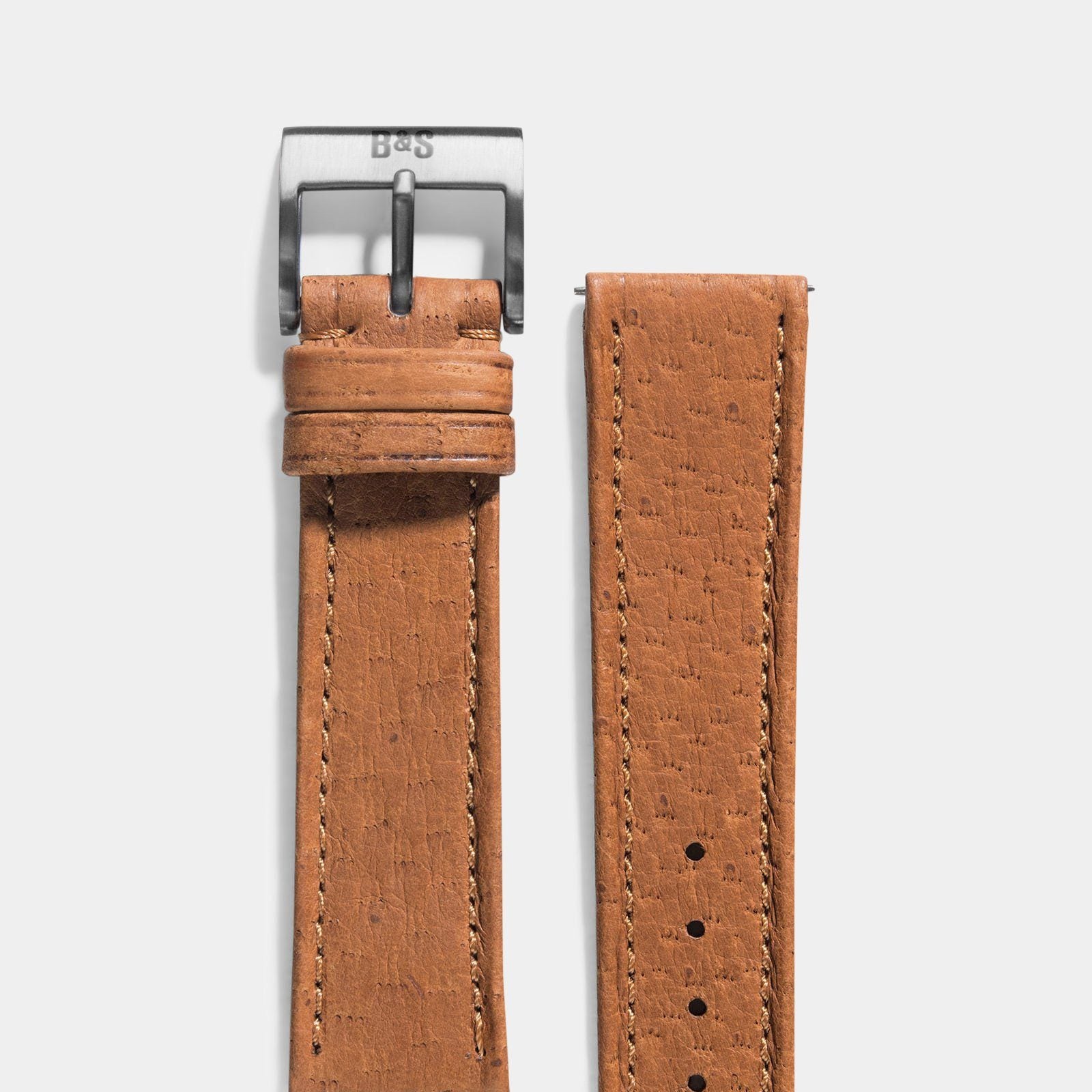 Straton Rapido Leather Straps (Price for Strap Only) 22mm Brown with Cream Stitching Rapido Leather Strap