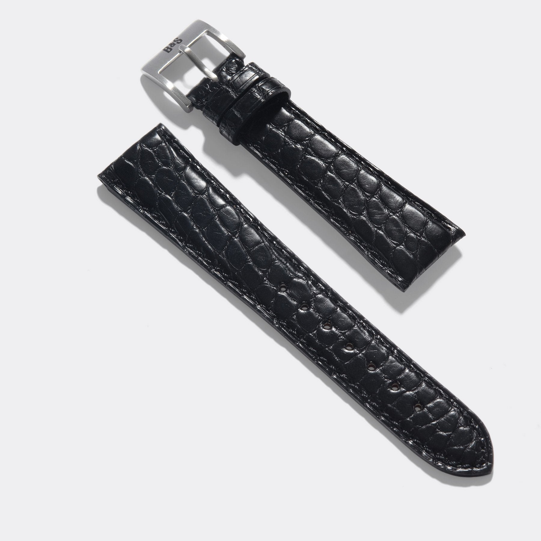 Dark Brown Alligator Leather Watch Strap