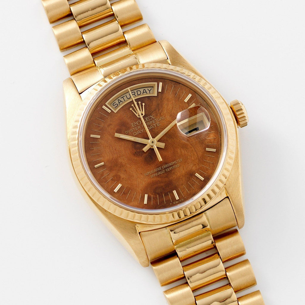 rolex president wood dial