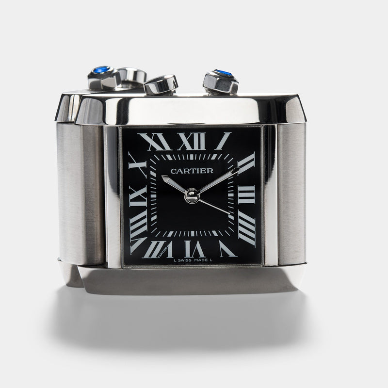 cartier tank clock