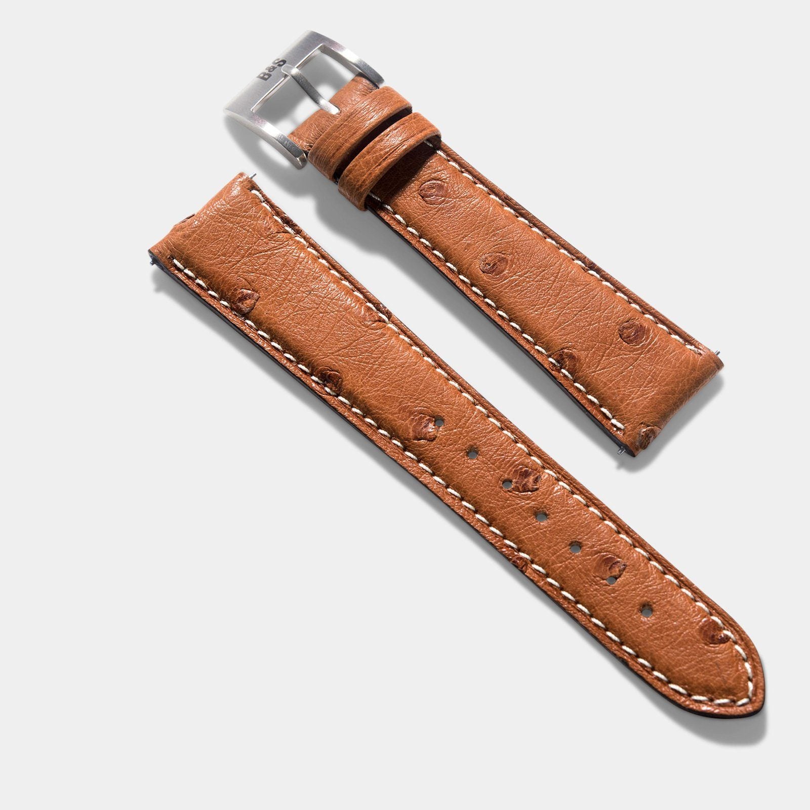 Crackle Brown Leather Watch Strap