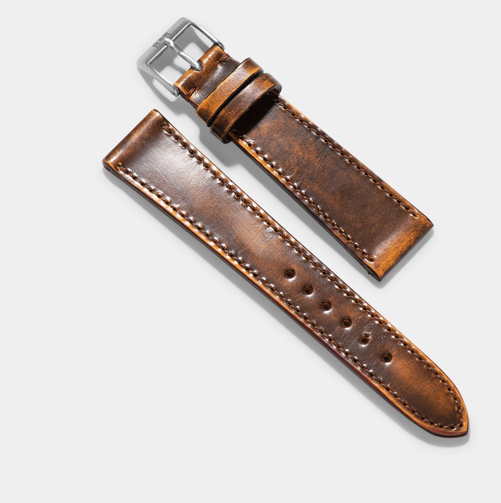 Braided Dark Brown Leather Strap with Matching Stich - Watch-Collectors