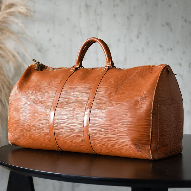 Louis Vuitton Brown EPI Leather Keepall 60
