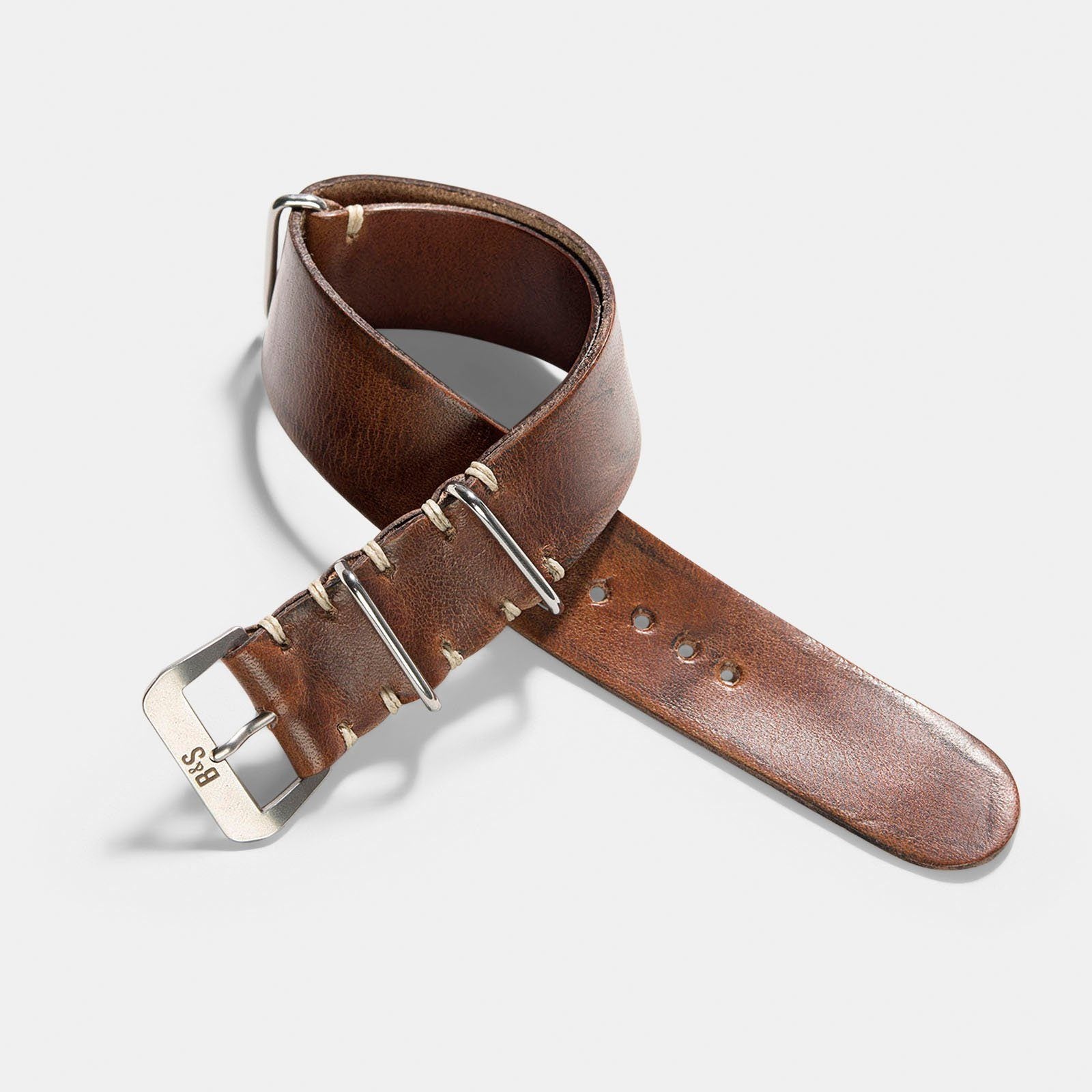 Siena Brown Nato Leather Watch Strap – Bulang and Sons