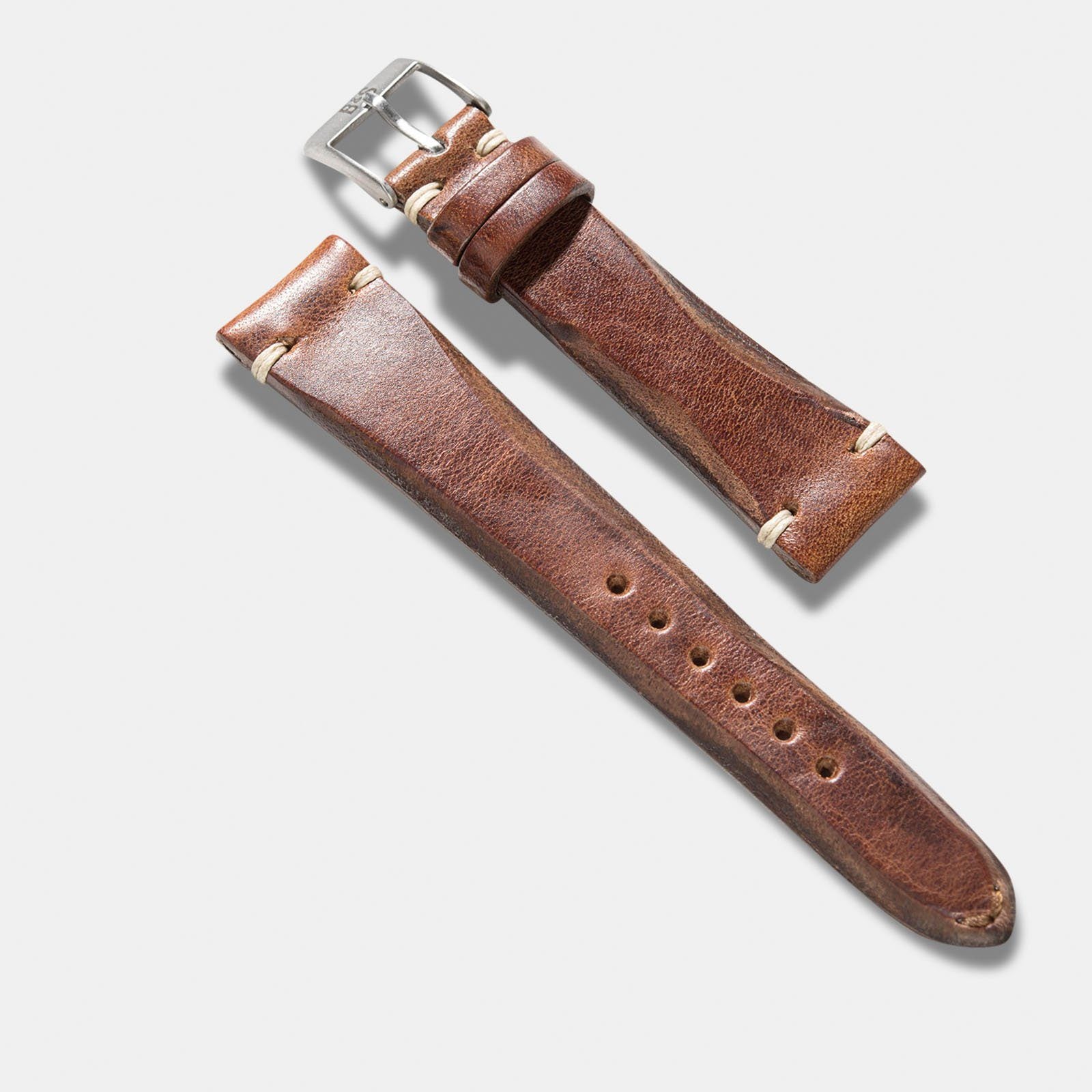 Siena Brown Extra Thin Leather Watch Strap