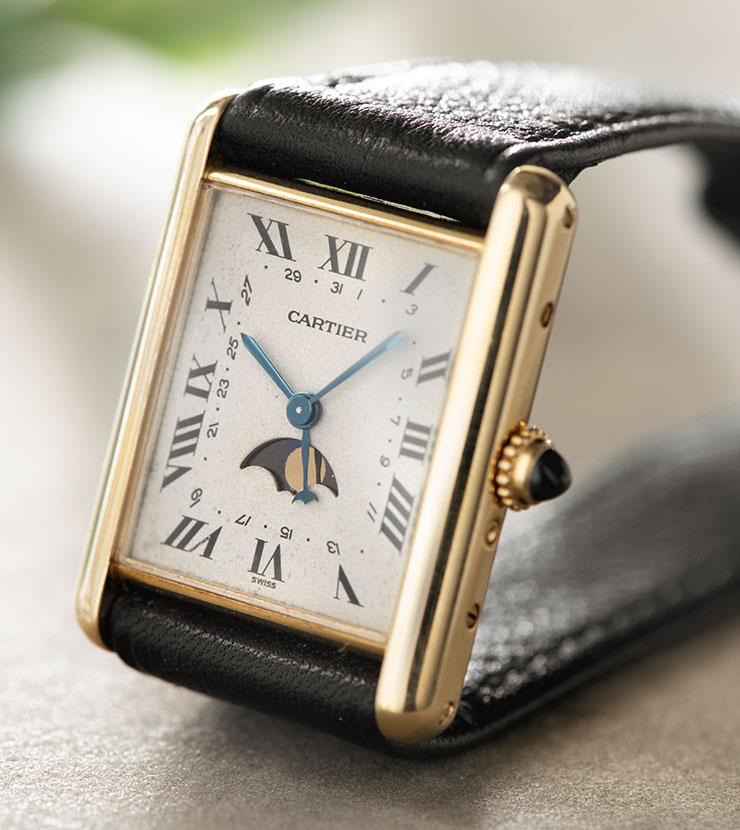 Cartier Tank with Moon Phase 18kt Yellow Gold – Bulang and Sons