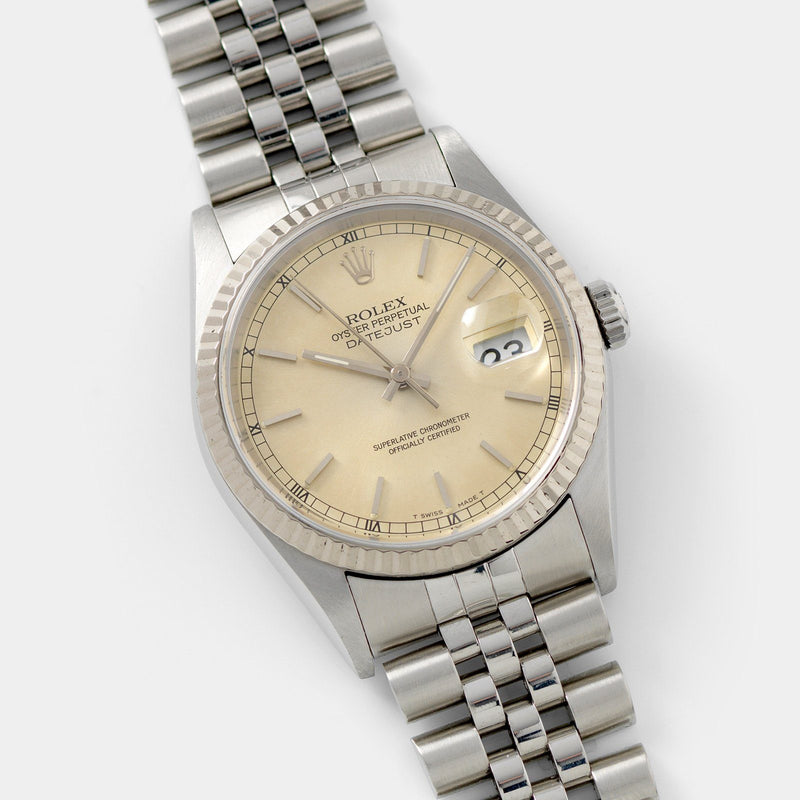 rolex datejust cream dial