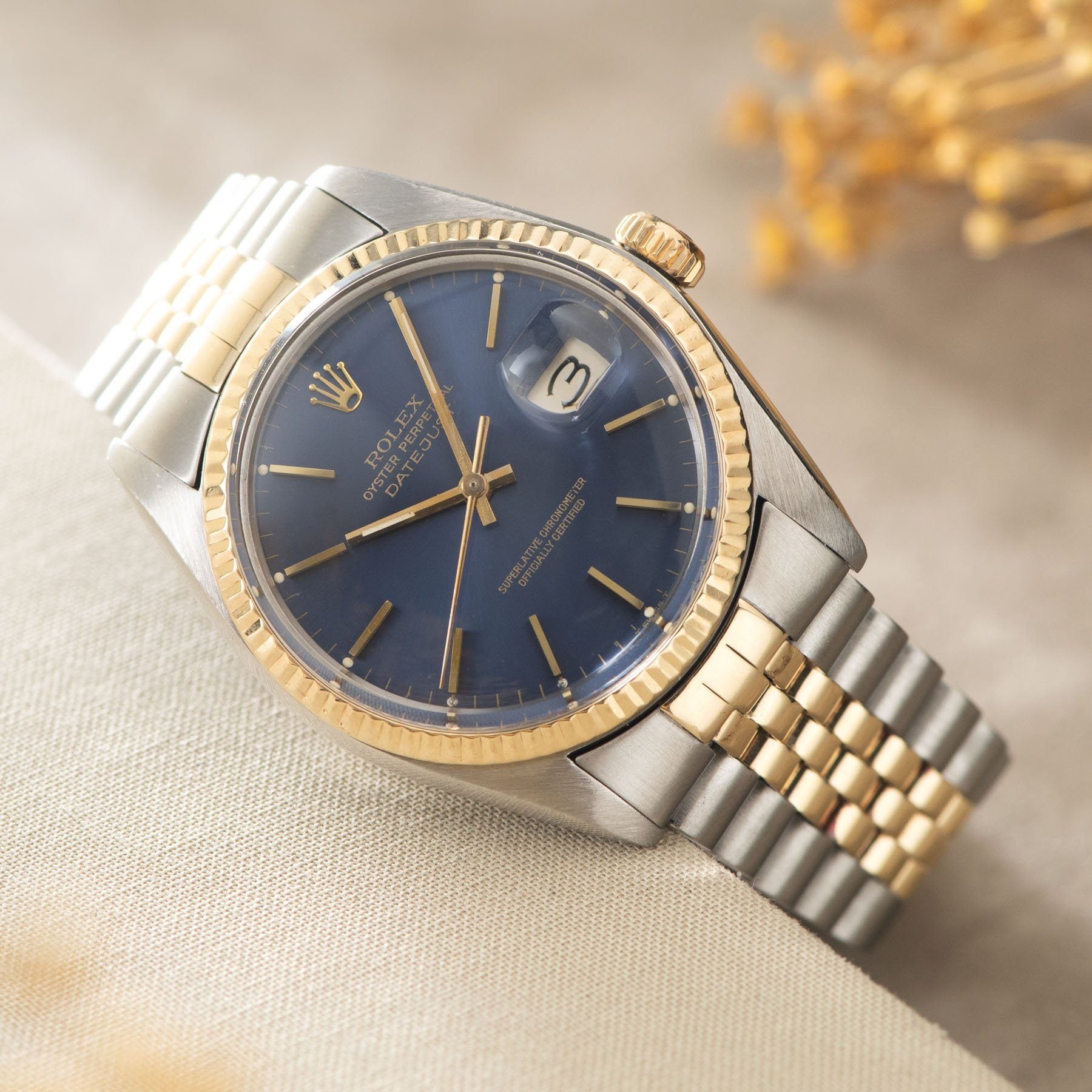 Rolex Datejust Steel and Gold 16013 Blue Dial – Bulang and Sons