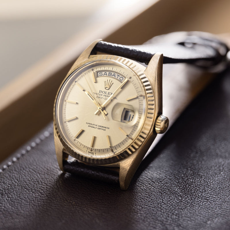 Rolex Day Date Yellow Gold Reference 1803 Champagne Dial Bulang And Sons 