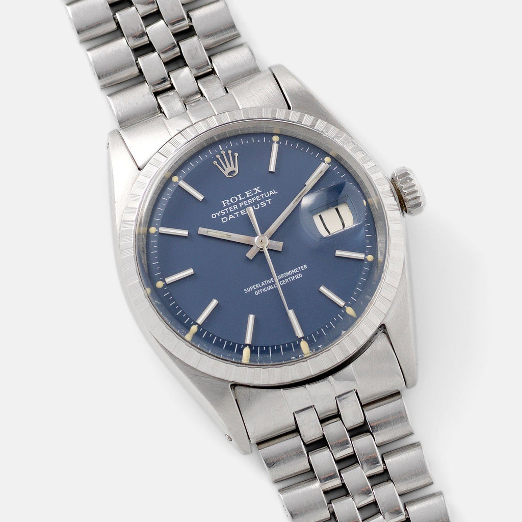 rolex datejust 1603 blue dial