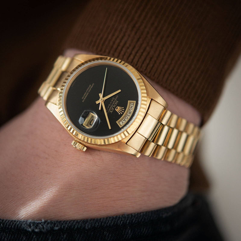 Rolex Day-Date Onyx Dial 18038 – Bulang and Sons