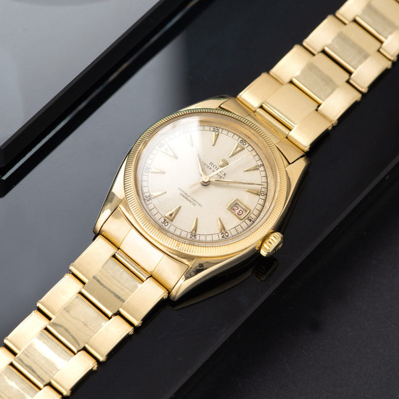Rolex Ovettone Datejust Yellow Gold Reference 6155 – Bulang and Sons