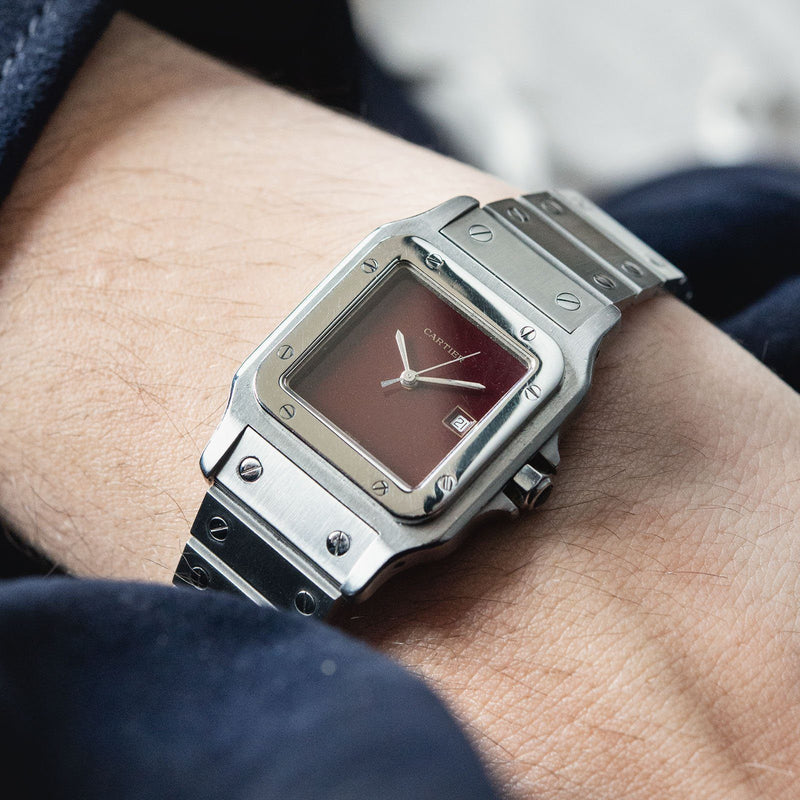 cartier santos galbee burgundy