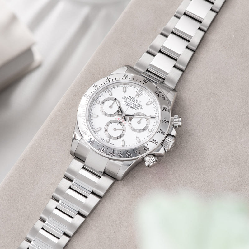 Rolex Daytona Steel 116520 White ‘APH’ Dial – Bulang and Sons