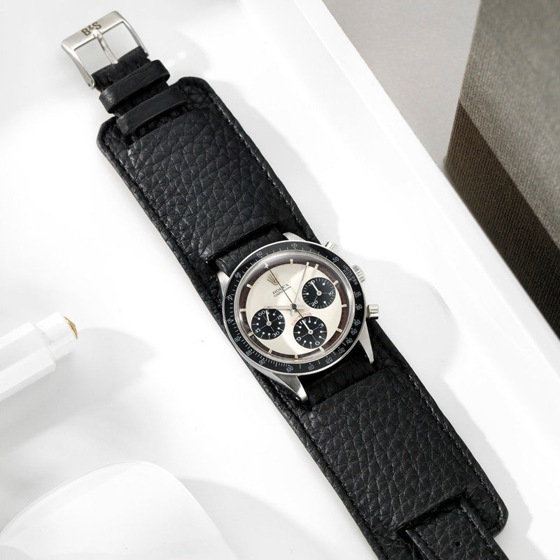 Newman Rich Black Leather Watch Strap – Bulang and Sons