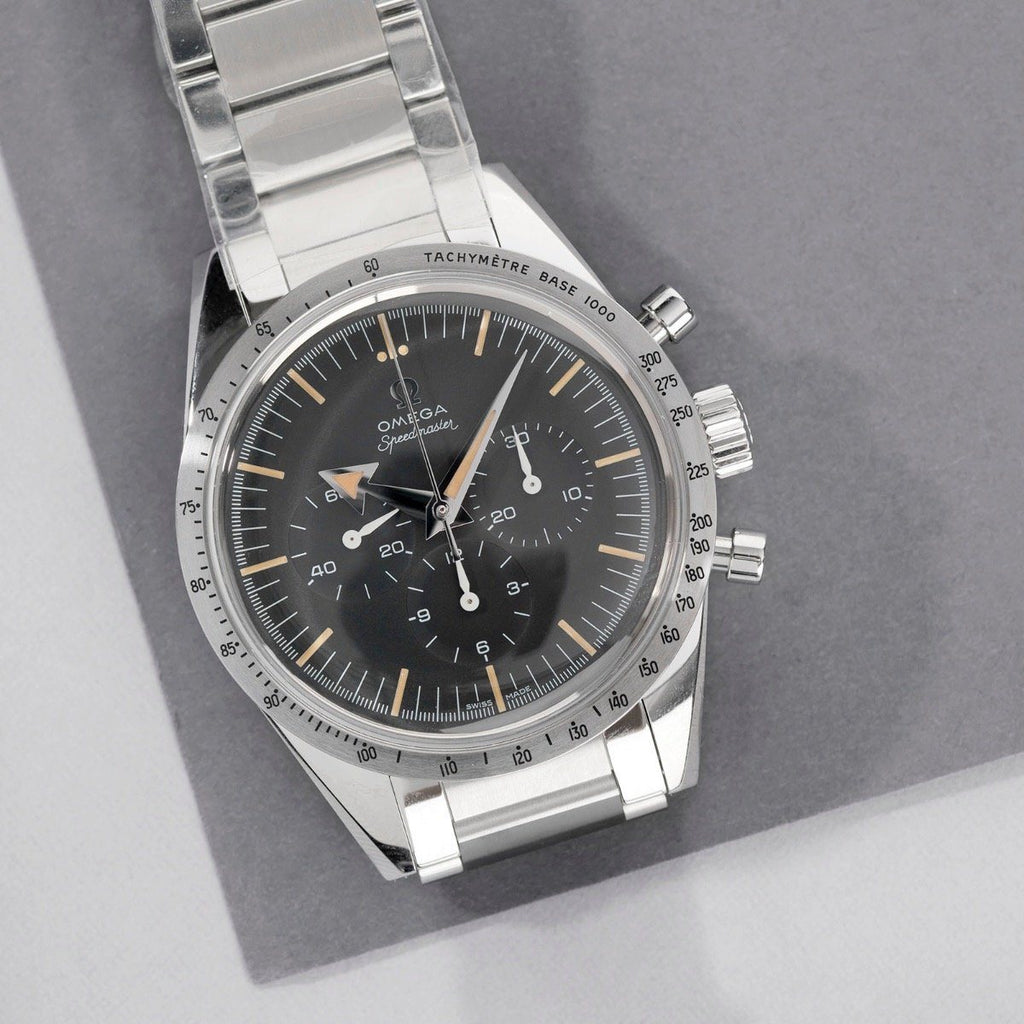 omega broad arrow white dial