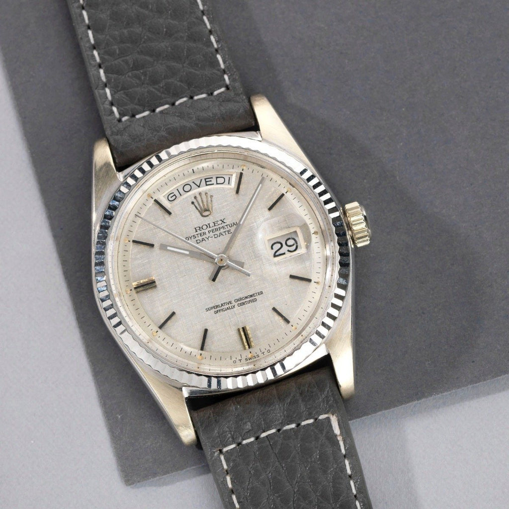 rolex day date linen dial