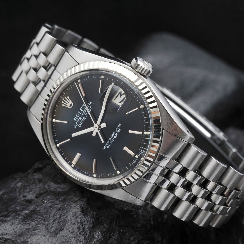 rolex datejust 1601 black dial