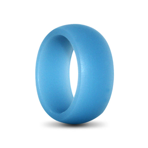 Mens Classic Sky Blue Silicone Ring