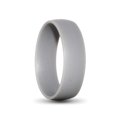 grey mens silicone flex ring