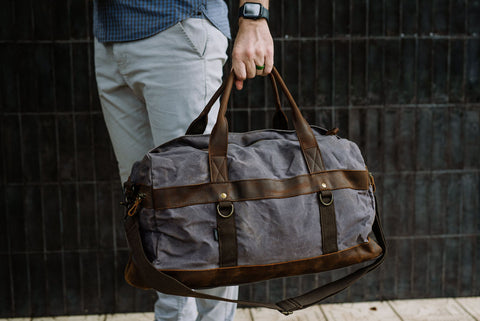 orbit wax canvas duffel bag