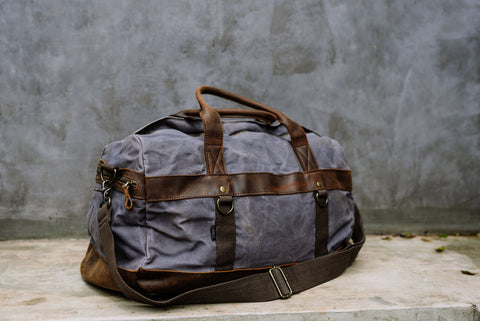 Orbit wax canvas duffel bag